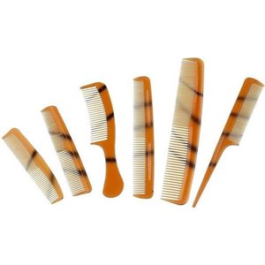 Haar Kammenset - Bruin - Kunststof - 6 Stuks