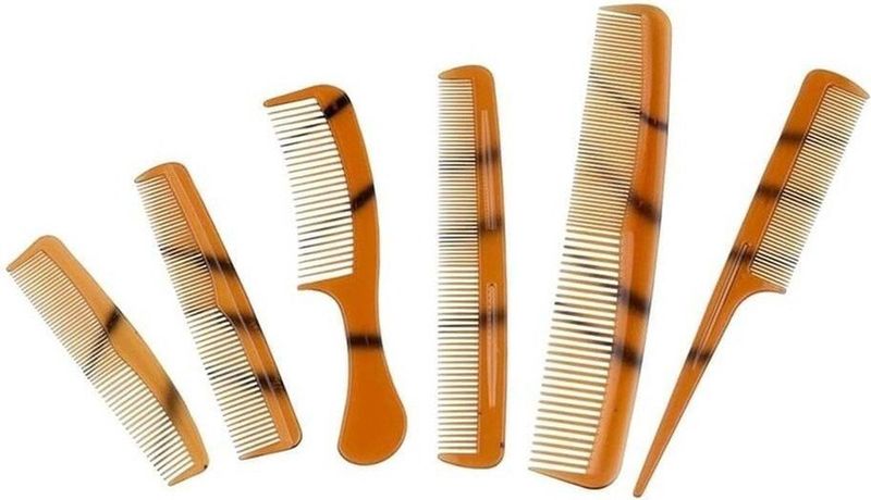 Haar Kammenset - Bruin - Kunststof - 6 Stuks