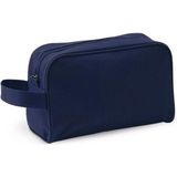 Toilettas navy met handvat 21,5 cm voor kinderen - Reis toilettassen/etui - Handbagage