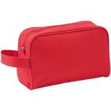 Toilettas rood met handvat 21,5 cm voor kinderen - Reis toilettassen/etui - Handbagage