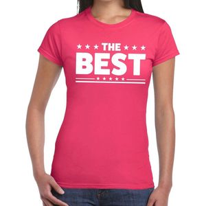 The Best tekst t-shirt roze dames - dames shirt The Best