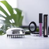 Haarborstel - Anti-Klit - Zilver - Kunststof - Compact Model