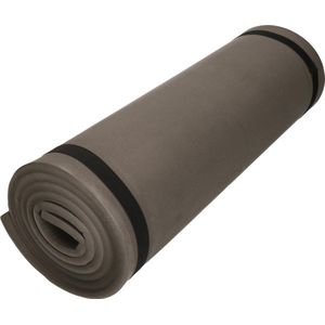 Grijze yogamat/sportmat 180 x 50 cm