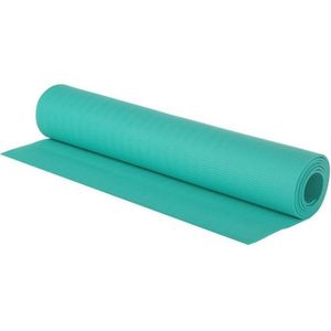 Turquoise blauwe yogamat/sportmat 180 x 60 cm - Sportmatten voor o.a. yoga, pilates en fitness