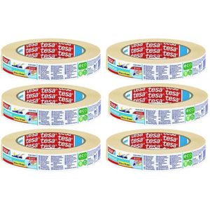 6x Tesa afplaktape/schilderstape 19 mm x 50 m - Verf afplakband/tape 19 mm x 50 m 6 rollen