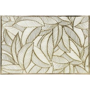 Gouden bladeren placemat 30 x 45 cm rechthoek - Goud thema tafeldecoraties