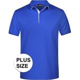 James & Nicholson - Golf Pro - Poloshirt - Blauw - 100% Gekamd Katoen