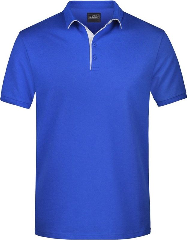 James & Nicholson - Golf Pro - Poloshirt - Blauw - 100% Gekamd Katoen