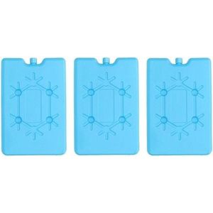 3 stuks koelelementen fel blauw 16 cm - Koelblokken/koelelementen voor koeltas/koelbox