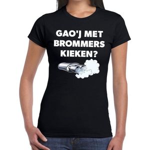 Gaoj met brommers kieken? t-shirt - zwart Achterhoek festival shirt voor dames S