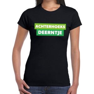 Achterhoeks deerntje t-shirt - zwart Achterhoek festival shirt voor dames