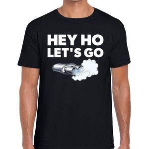 Hey ho let's go t-shirt - zwart festival Achterhoeks shirt voor heren M