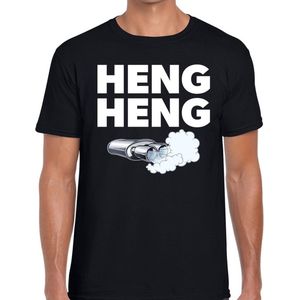 Heng heng t-shirt - zwart festival Achterhoeks shirt voor heren