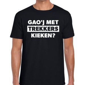 Gao'j met trekkers kieken? t-shirt - zwart Achterhoek festival shirt voor heren L