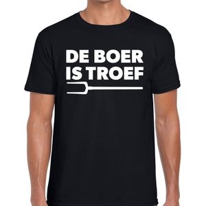 De boer is troef t-shirt - zwart Achterhoek festival shirt voor heren