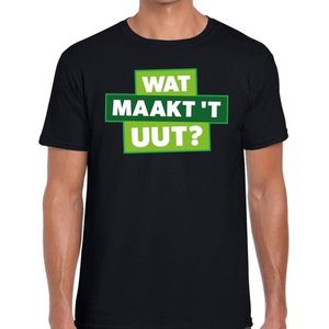 Wat maakt t uut zwart festival t-shirt heren