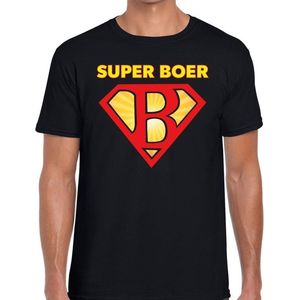 Festival shirt super boer zwart heren - Feestshirts