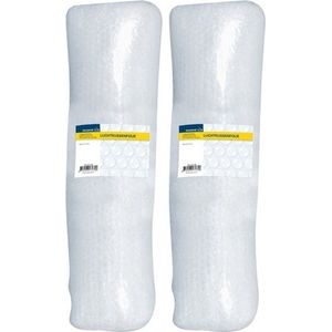 2x Noppenfolie/bubbeltjesfolie op rol 5 meter x 50 cm - Bubbelfolie/bubbeltjesplastic