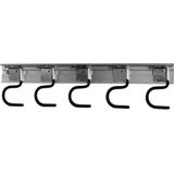 Gereedschapshaken op rail voor opbergen van tuingereedschap - 5 stuks