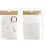 Bruiloft/huwelijk enveloppendoos wit/rosegoud Cards 24 cm - Versieringen/decoraties