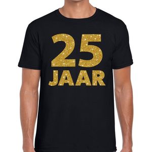 jaar goud glitter verjaardag t-shirt zwart heren - verjaardag jubil shirts