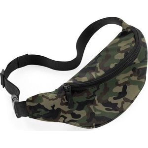 Heuptasje/fanny pack camouflage/leger print 38 x 14 x 8 cm - Buideltassen - Festival musthave