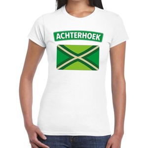 Achterhoek vlag t-shirt wit voor dames - Festival kleding L