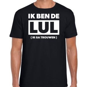 Bellatio Decorations Vrijgezellen Feest T-shirt Heren - Ik Ben de Lul - Zwart - Bachelor Party M