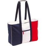 Strandtas blauw/rood/wit 47 cm - Strandartikelen beach bags/shoppers