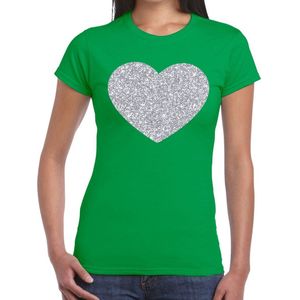 Glitter kleur Goud Top Dames – Korte Mouw & Ronde Hals