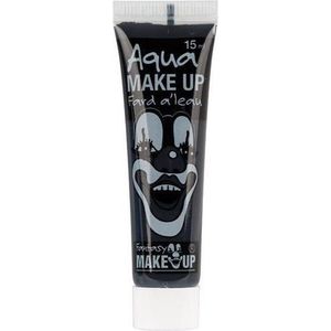 Halloween Zwarte Horror Schmink Op Waterbasis Tube 15 ml - Schminken - Schmink Halloween/Carnaval