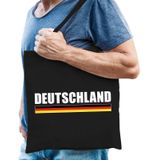 Katoenen Duitsland supporter tasje Deutschland zwart - 10 liter - Duitse supporter cadeautas