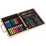 Luxe teken/schilderset koffer - Potloden / waskrijt / verf en stiften - Potlodenkoffer / tekenkoffer hobby set