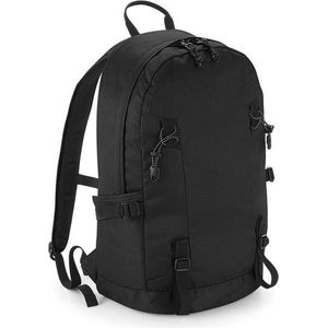 Zwarte rugtas voor wandelaars/backpackers 20 liter