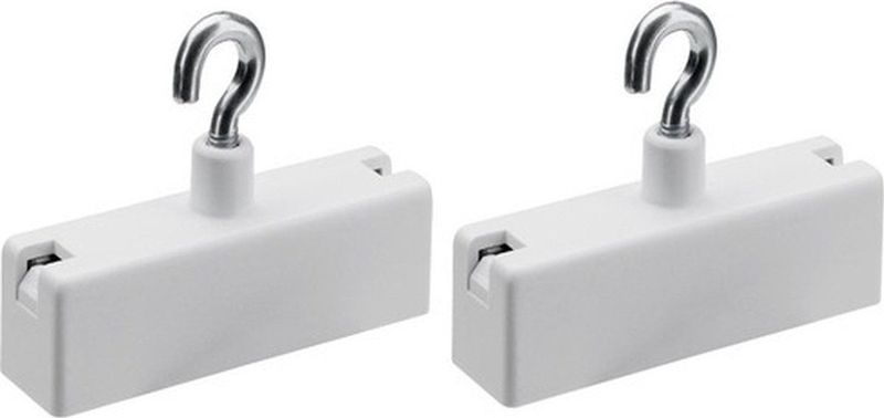 2x Kunststof ophang magneten met haak 5 cm - Magnetische haakjes