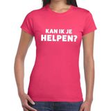 Kan ik je helpen beurs evenementen t-shirt roze dames - verkoop horeca