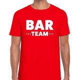 Bar team tekst t-shirt rood heren - evenementen crew personeel shirt