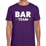 Bar team tekst t-shirt paars heren - evenementen crew personeel shirt