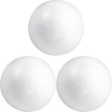 Piepschuim bol/bal - 3x - wit - D5 cm - styropor - hobby figuren - DIY - knutselen - basis materiaal