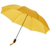 Kleine opvouwbare/inklapbare paraplus geel 93 cm diameter - Regenbescherming