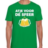 Atje voor de sfeer feest t-shirt groen voor heren - kroeg feestje shirt