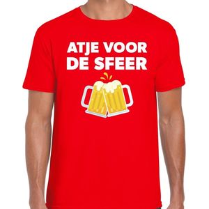 Atje voor de sfeer feest t-shirt rood voor heren - kroeg feestje shirt