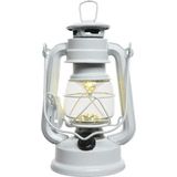 Draagbare witte lamp/lantaarn 25 cm met LED lampjes verlichting - Lantaarns