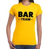 Bar team tekst t-shirt geel dames - evenementen crew personeel shirt