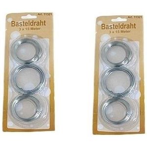 6x Hobby Ijzerdraad 45 M - 6 Rolletjes Ijzerdraad