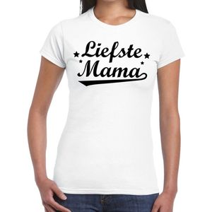 Liefste mama cadeau t-shirt wit dames - kado shirt voor moeders
