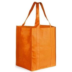 Boodschappen tas/shopper oranje 38 cm - Boodschappentassen
