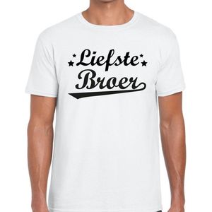 Liefste broer cadeau t-shirt wit heren - kado shirt voor broers