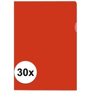 30x Insteekmap rood A4 formaat 21 x 30 cm - Kantoorartikelen