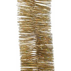 5x Gouden glitter kerstslingers 270 cm kerstversieringen